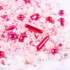 Pink Sprinkles For Cake Decorating, Pink Pearl Sprinkles, Metallic Sprinkle Mix For Cupcakes, Macaron, Ice Cream, And Cookies(12