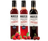 Mayer Strawberry Raspberry Sour Cherry Syrups, 16.9 Fl Oz (Pack of 3), Vegan, Gluten Free, No Artificial Additives
