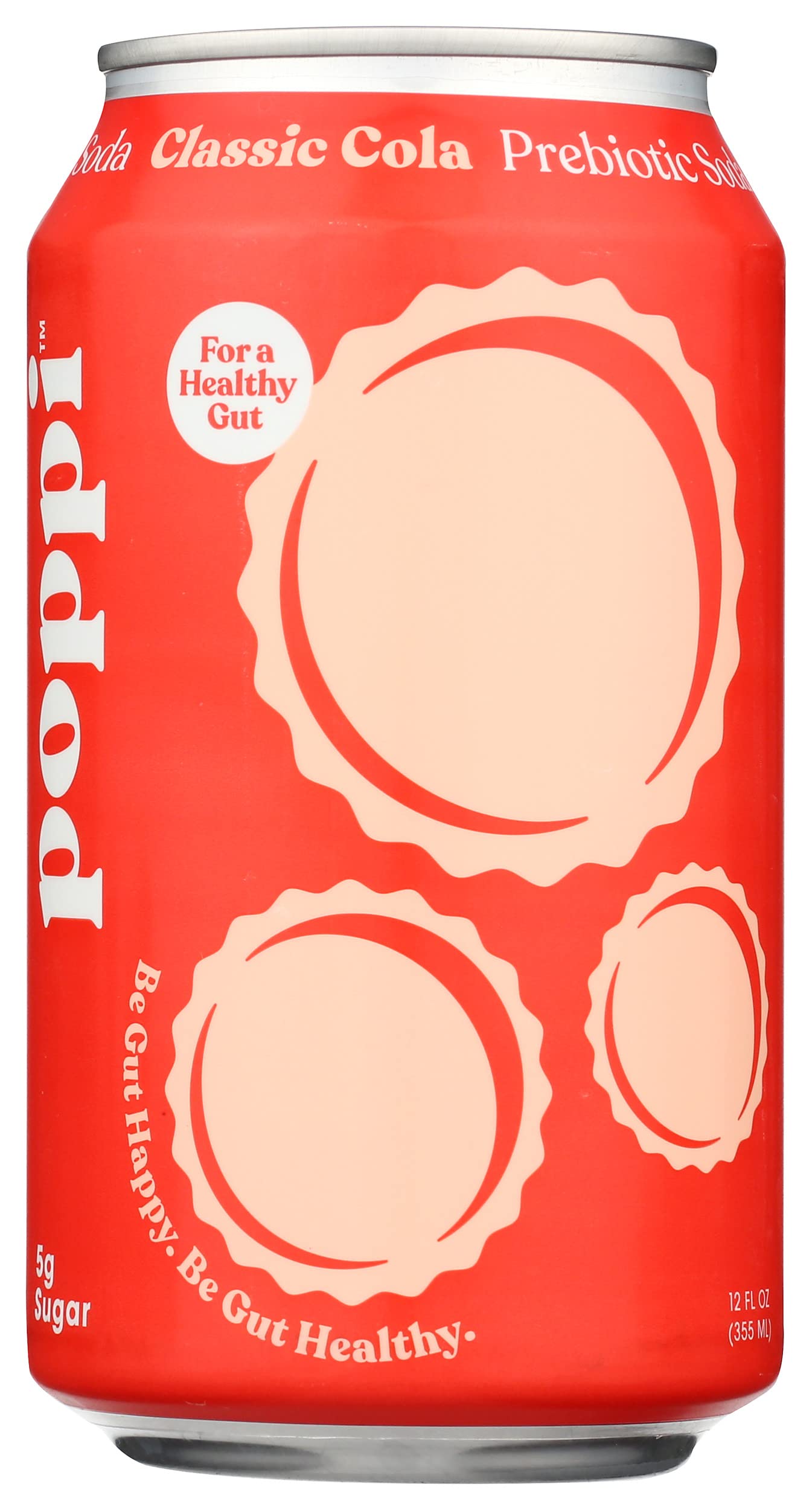 Poppi Prebiotic Soda, Classic Cola, For A Healthy Gut, 12 Oz (Pack Of 12)