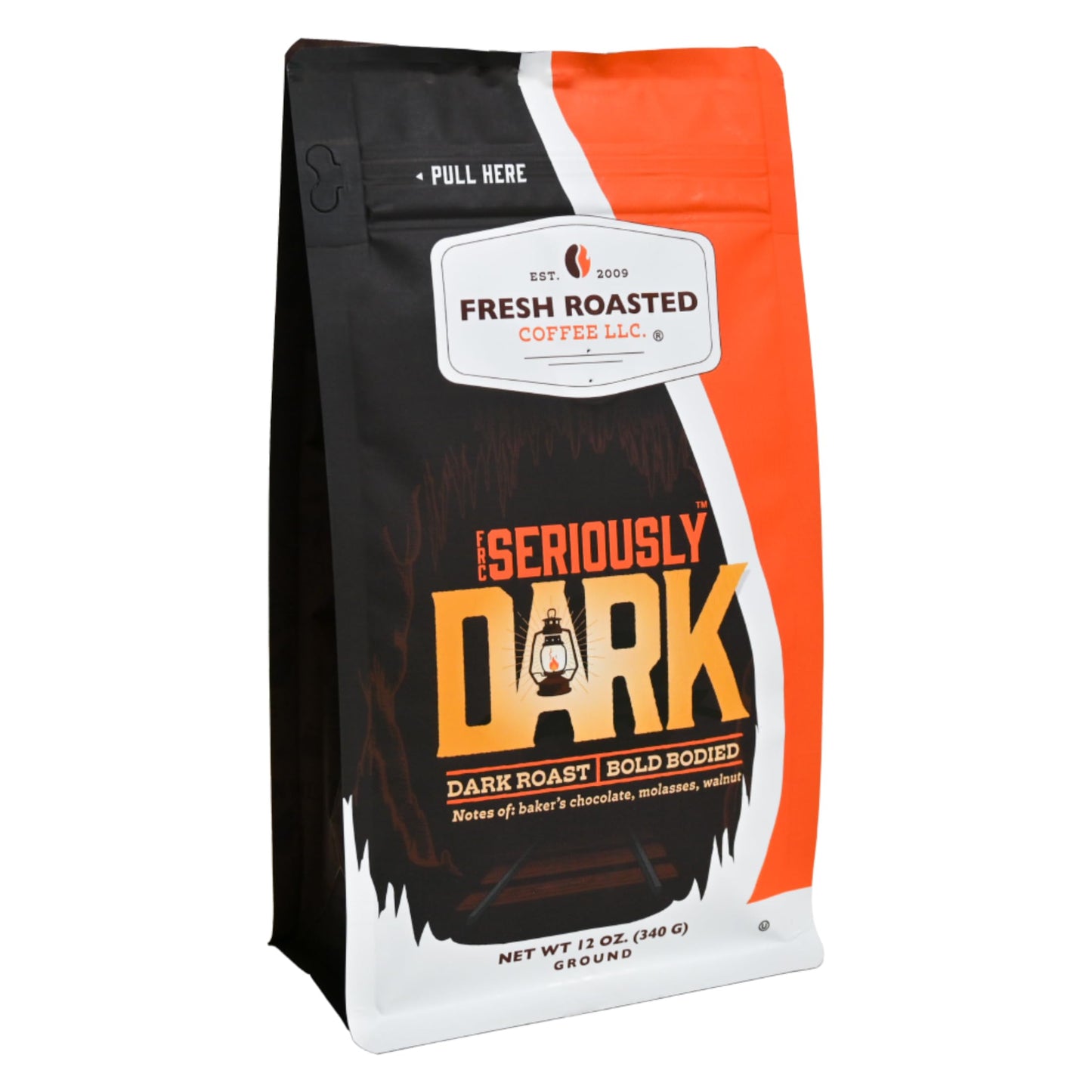 Fresh Roasted Coffee Seriously Dark Artisan Blend 12 Oz Dark Roast Kosher Whole Bean