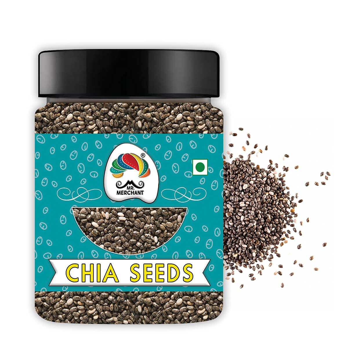 Mr. Merchant Roasted Chia Seeds with - 200 Gram_Packing May Vary