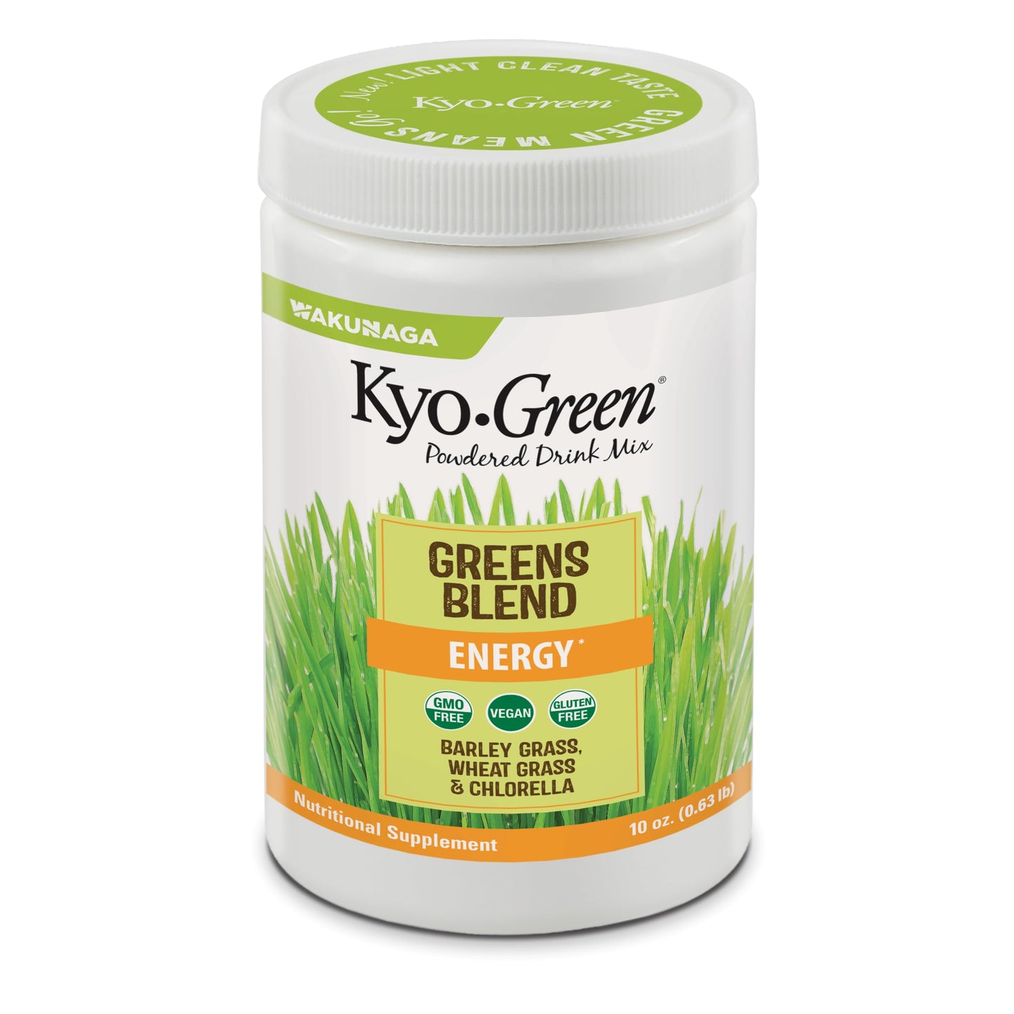 Kyolic Kyo-Green Green Blends Drink Mix, 10 Ounce Bottle, Grass Flavor, Model 023542700511