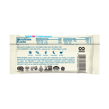 Gomacro Macrobar, Organic Vegan Protein Bar, Peanut Butter, 2.3 Ounce