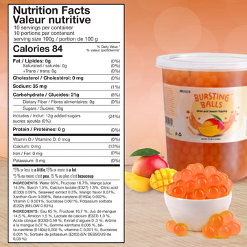 BREXONIC Popping Boba Pearls Bursting Tea Balls - Strawberry Mango Blueberry - 2 LB Pack