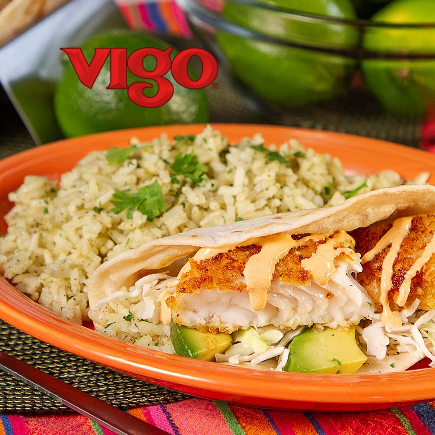 Vigo Authentic Cilantro Lime Rice, Fresh & Zesty Low Fat, 8oz (Cilantro Lime, 8 Ounce (Pack of 12))