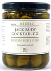 Jack Rudy Cocktail Co Vermouth Marinated Green Pitted Olives - 16 Fl Oz