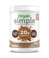Orgain Simple Organic Vegan Protein Powder chocolate - 20g of Plant Based Protein Made with Fewer Ingredients and Without Dairy