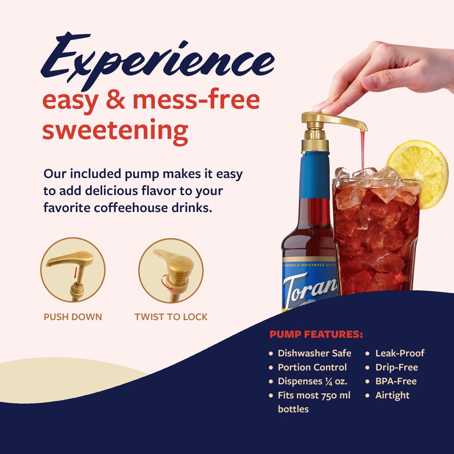 Torani Sugar Free Syrup, Raspberry Flavored Syrup For Drinks, Zero Calorie, Pump Included, 25.4 Fl Oz