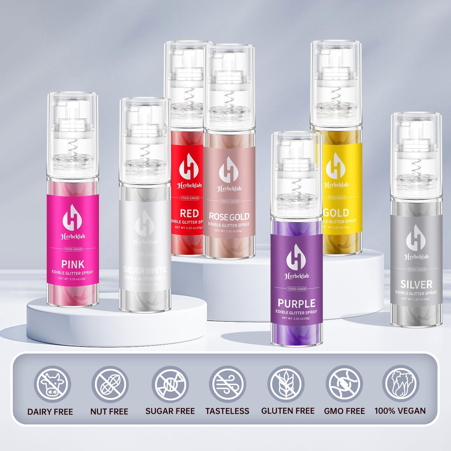 Silver Edible Glitter Spray - 10G Edible Silver Glitter For Cakes Food Grade Metallic Shimmer Powder Cake Sprinkles For Cookie D