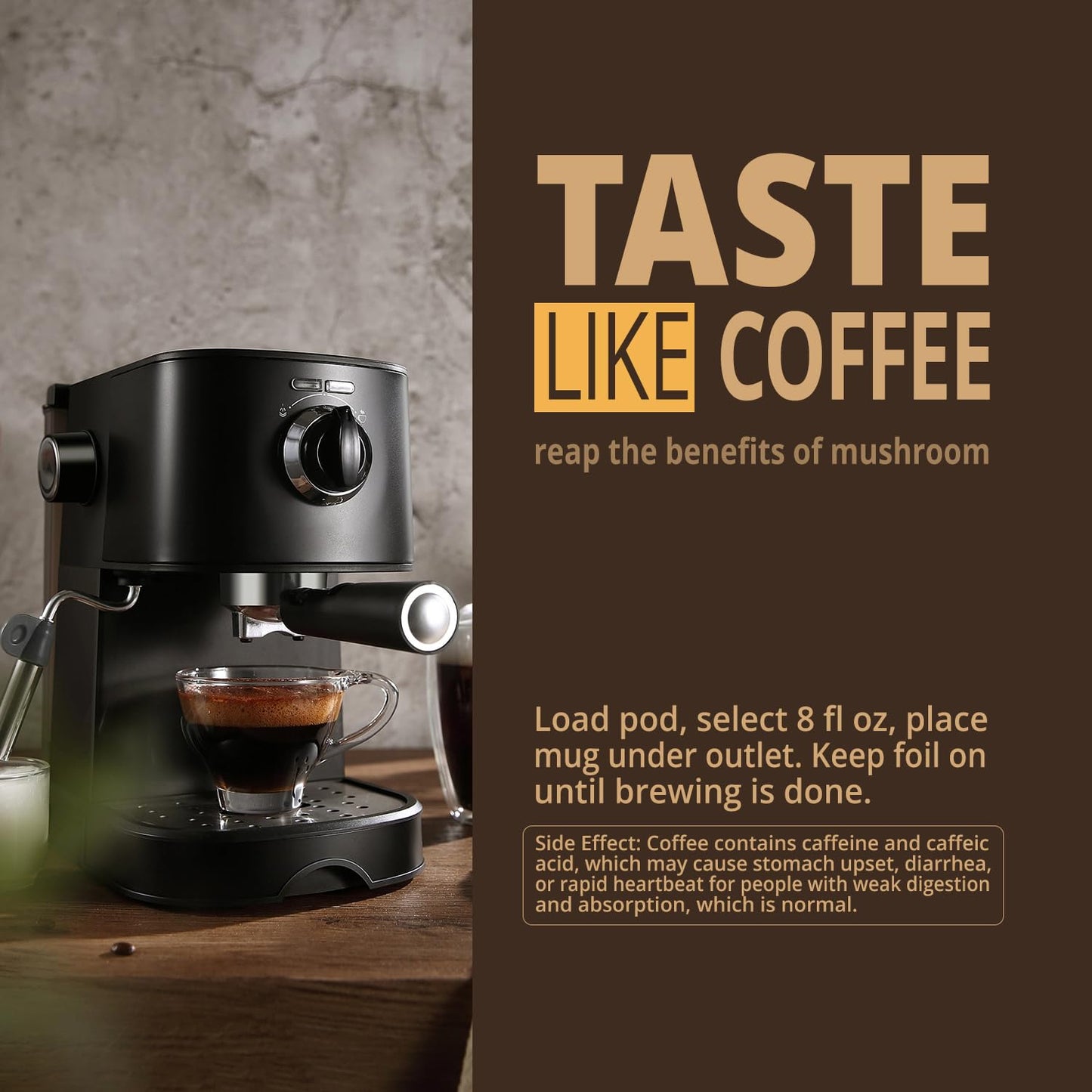 Mushroom Coffee K Cup - Focus & Gut-Health With 14-Mushrooms, Vitamins, L-Theanine And Alpha Gpc, Single Serve Pods - No Crash O