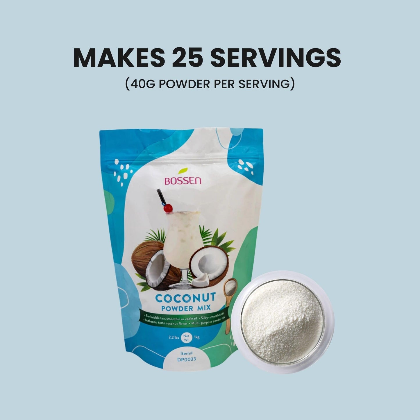Bossen Bubble Tea Powder Mix - 2.2 Pound (Coconut)