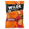 WILDE Buffalo Protein Chips, Thin and Crispy, High Protein, Keto Friendly, Made with Real Ingredients, 1.34oz Bags (Pack of 8)