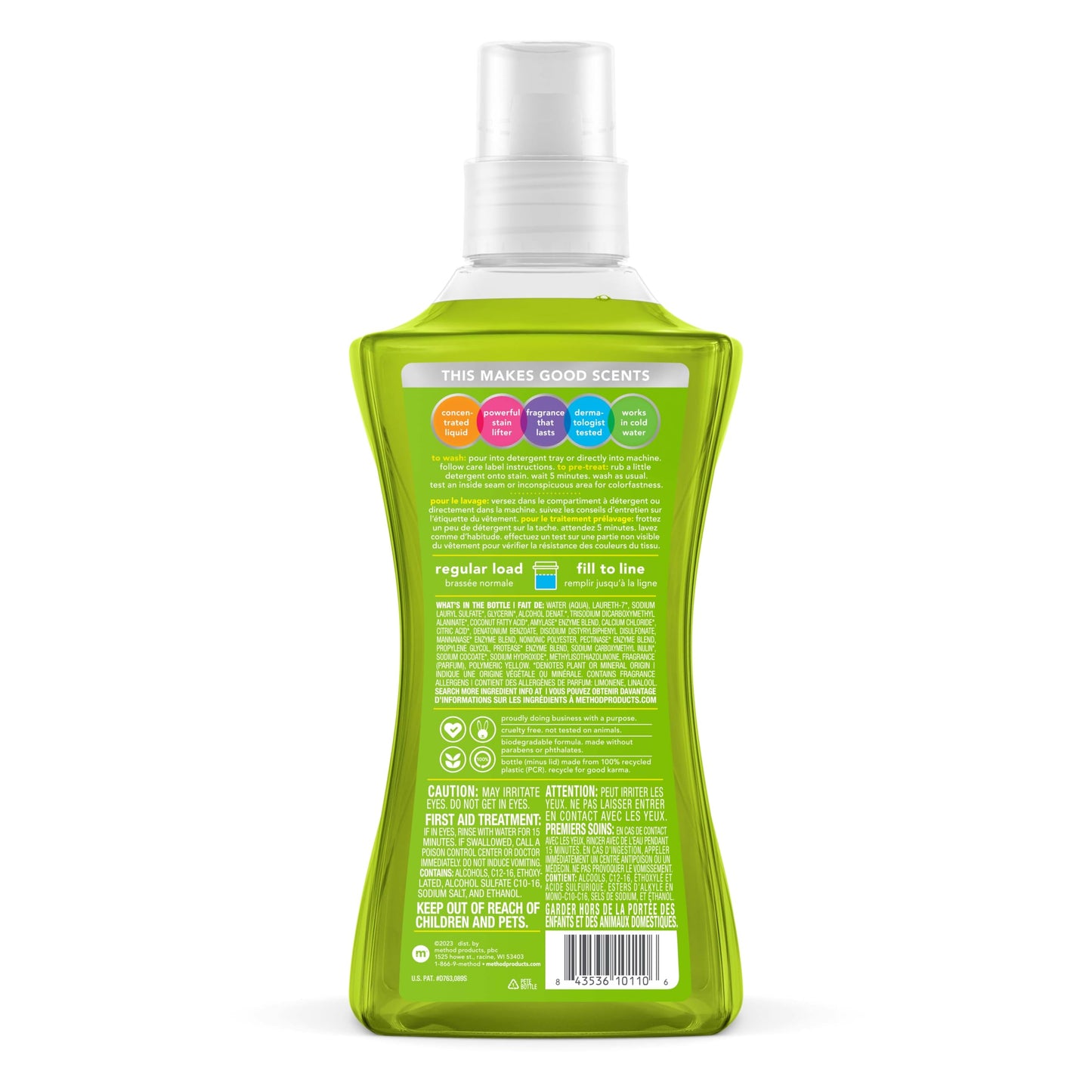 Method Liquid Laundry Detergent, Coconut + Cactus Water, 66 Loads Per Bottle, Biodegradable Formula, Plant-Based Stain Remover, 53.5 Fl Oz (Pack Of 1)