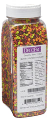 DECOPAC Autumn Thanksgiving Quins Fancy Sprinkles, 19.5oz, Candy Sprinkles in Handheld Container, Edible Sprinkles For Celebrati