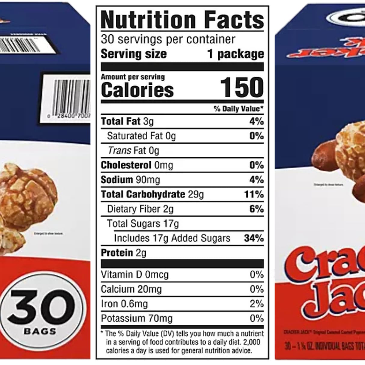 Lyfno er Jack Caramel Coated Popcorn and Peanuts, 1.25 Oz., 10 Pack