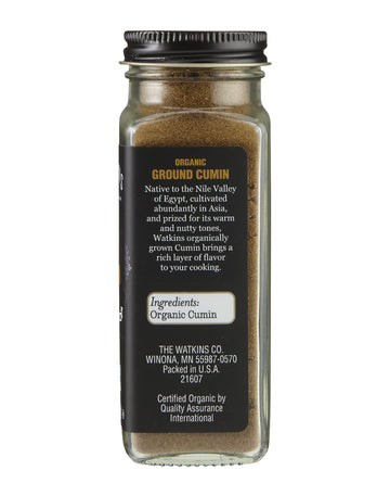 Watkins Gourmet Organic Ground Cumin Spice Jar, 2.8 Ounce, Pack of 3, 3 Count