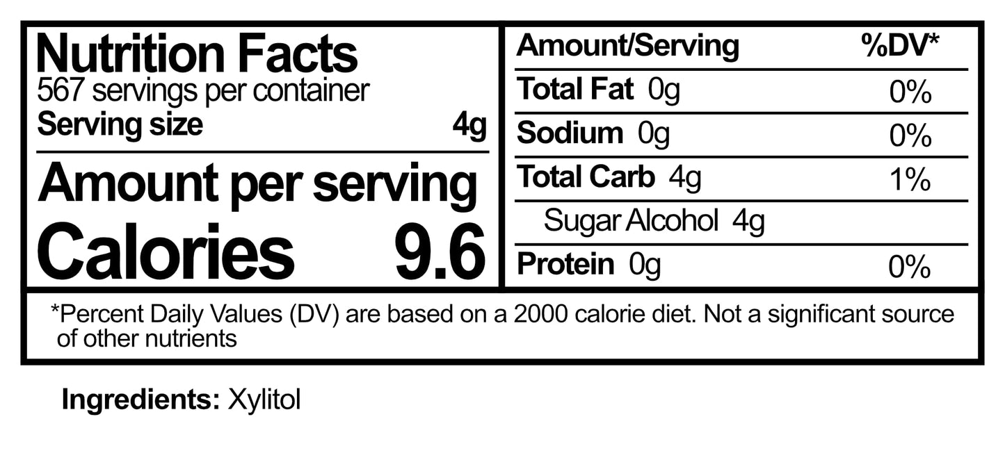 Epic Dental 100% Xylitol Sweetener Pouch (5 Pounds)