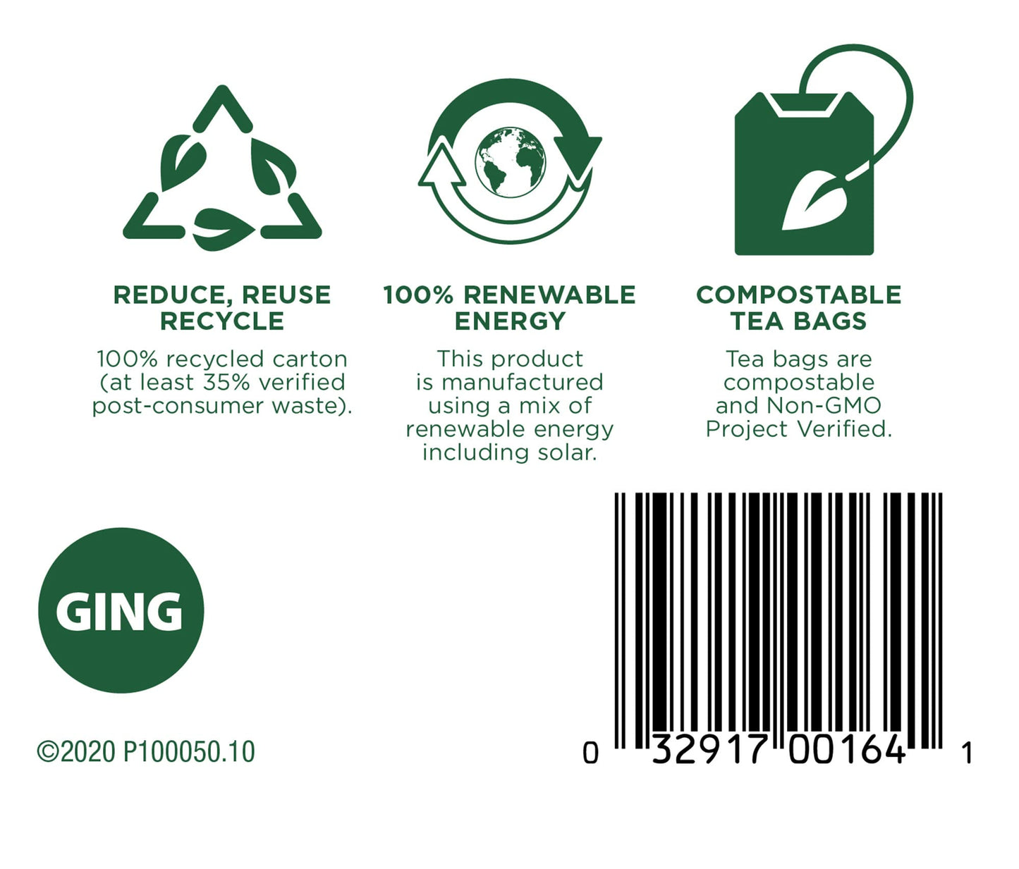 Traditional Medicinals Organic Ginger Herbal Tea, Promotes Healthy Digestion, (Pack Of 2) - 32 Tea Bags Total