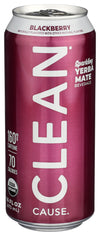 CLEAN CAUSE. Yerba Mate Blackberry Organic Beverage, 16 Fl Oz (Pack of 1)