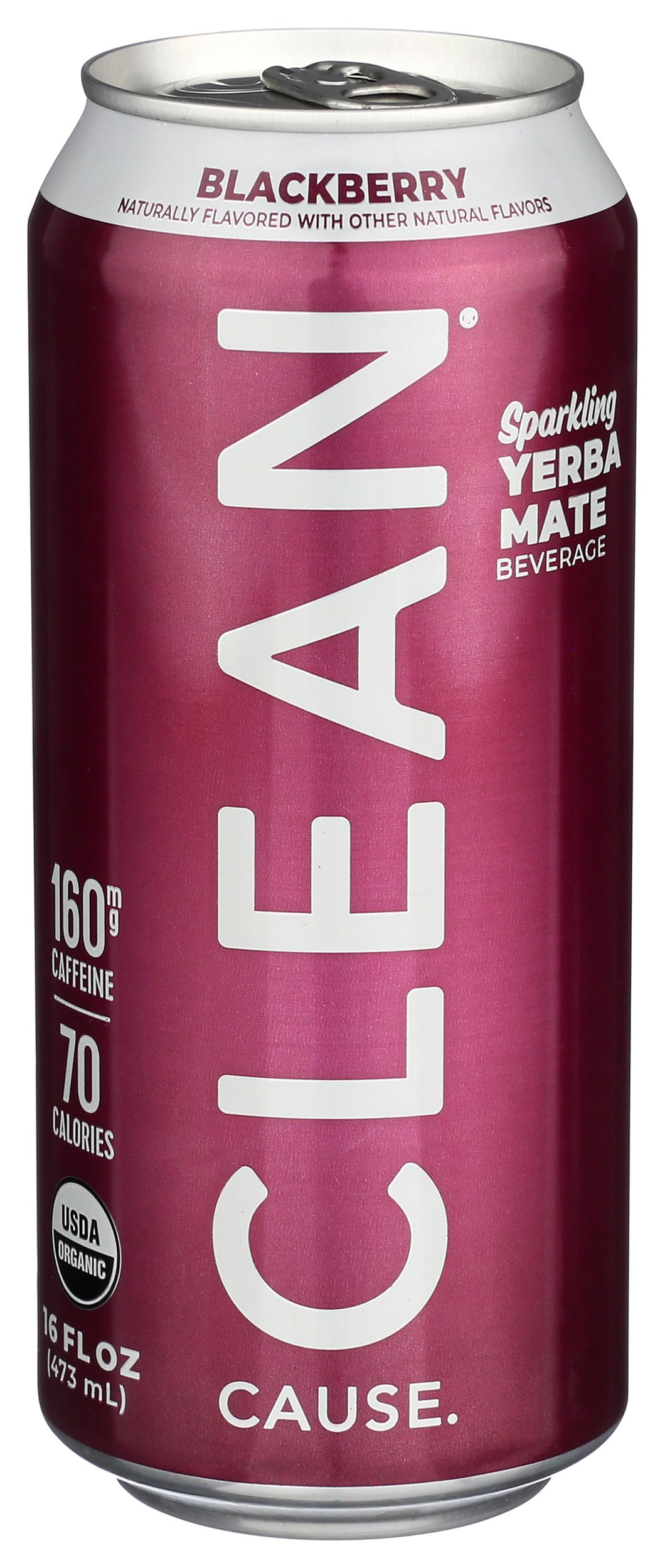 CLEAN CAUSE. Yerba Mate Blackberry Organic Beverage, 16 Fl Oz (Pack of 1)