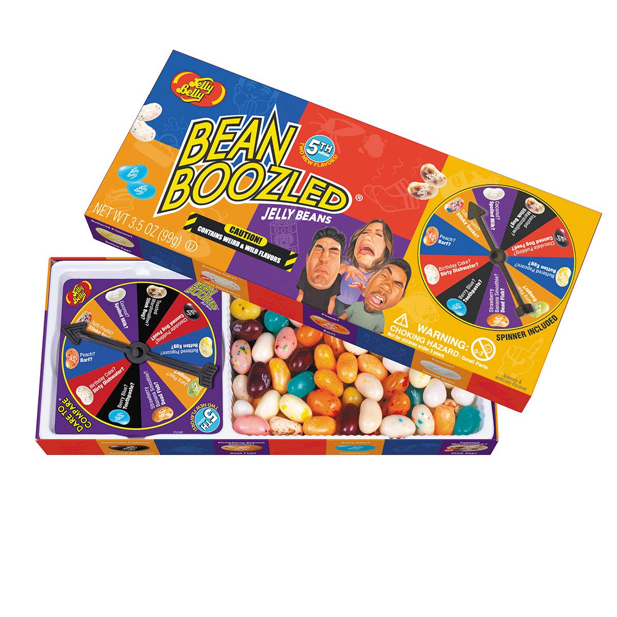 Jelly Belly Beanboozled Jelly Beans Spinner Gift Box, 5Th Edition, 3.5 Ounce (Pack Of 1)