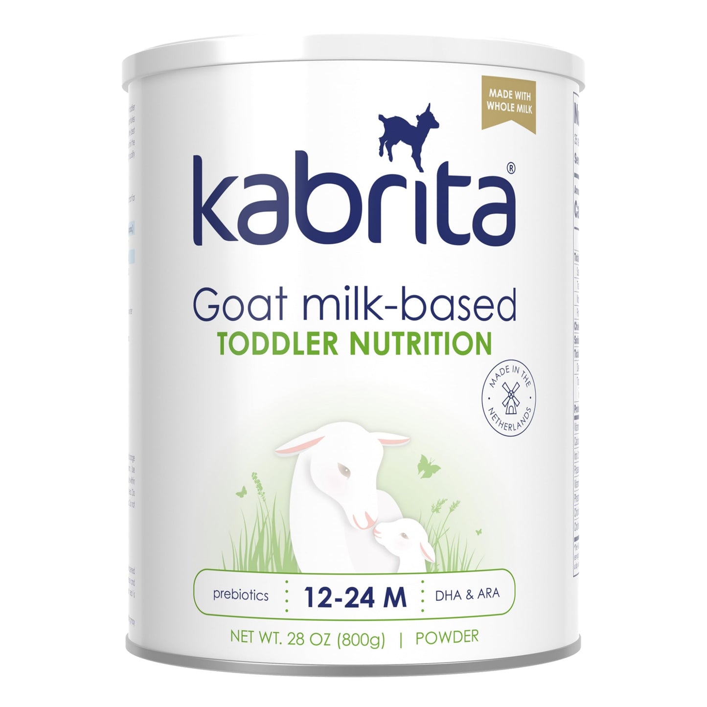 Kabrita Goat Milk-Based Toddler Nutrition Drink, 12–24 Months, Gentle & Easy to Digest, Clean Label Project Certified, Supports Gut Health, Immunity & Brain Development 28oz