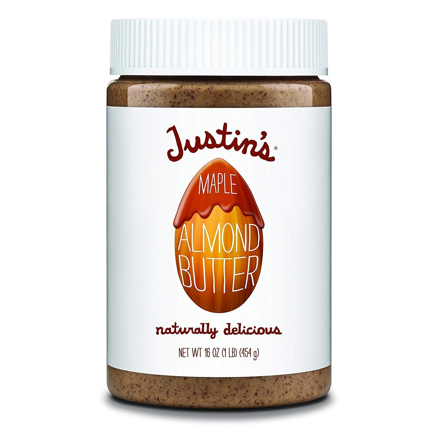 Justin'S Maple Almond Butter, No Stir, Gluten-Free, Non-Gmo, Responsibly Sourced, 16 Ounce Jar