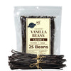 Akshit Premium Vanilla Beans - Grade A Whole Pods, 25 Beans, 6-8 Inches, Non-GMO for Extract, Baking, Desserts