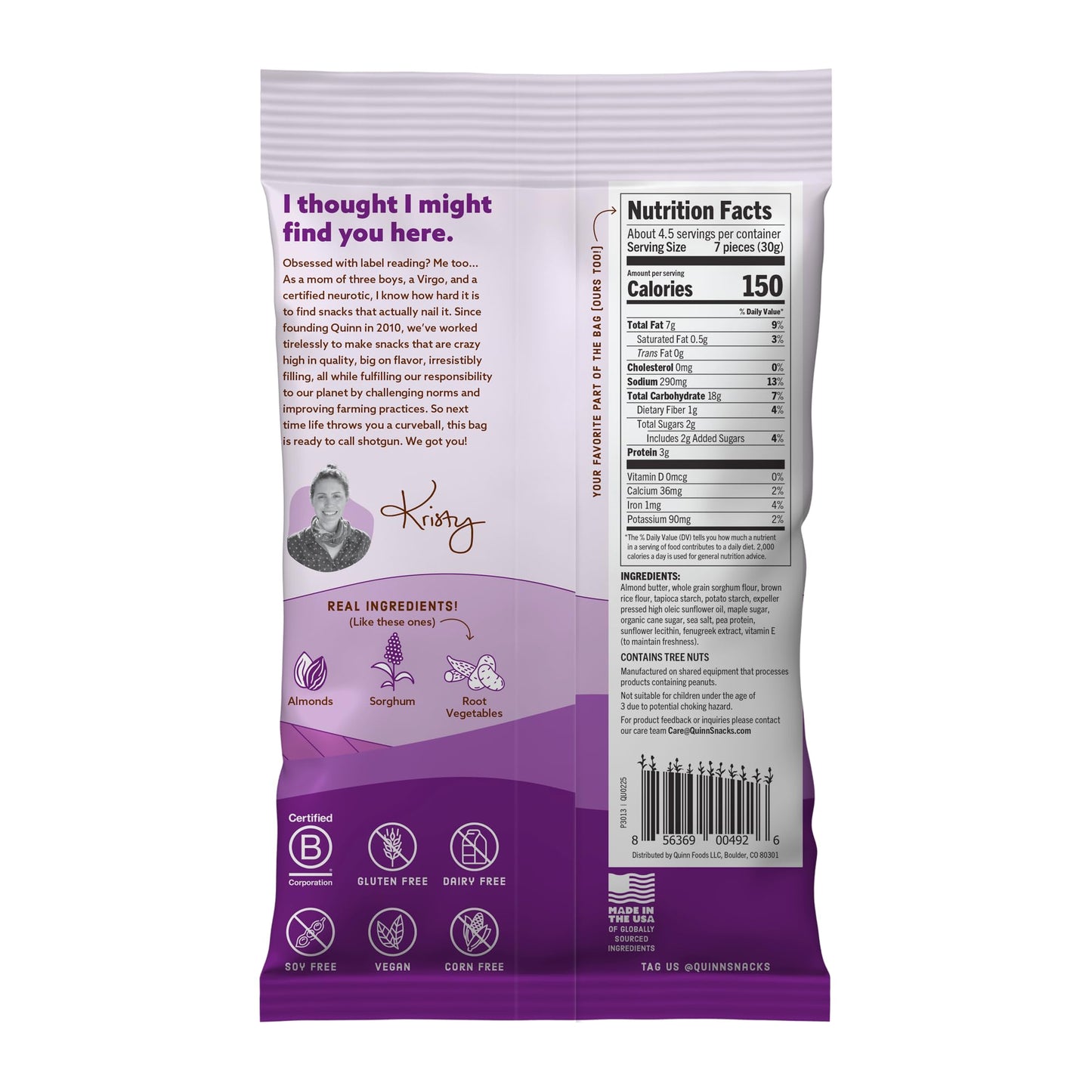 Quinn Dark Chocolate'Y Peanut Butter Filled Pretzel Nuggets, Gluten Free, Corn Free, Soy Free, Dairy Free & Vegan Friendly, Non-