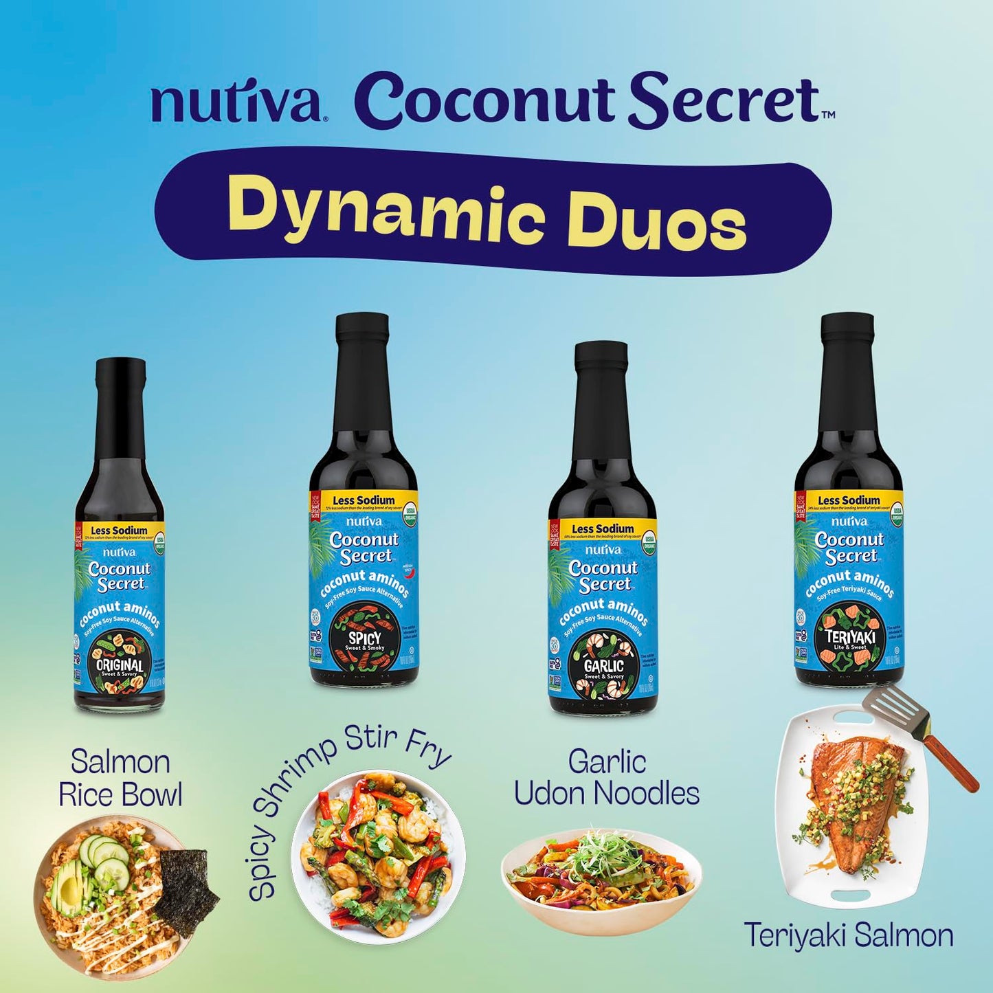 Coconut Secret Coconut Aminos - 16.9 fl oz - Low Sodium Soy Sauce Alternative, Low-Glycemic - Organic, Vegan, Non-GMO, Gluten-Fr