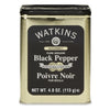 Watkins Gourmet Spice Tin, Pure Ground Black Pepper, 4 oz. Tin, 1-Pack