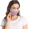 Roseward 100% Mulberry Silk Face Mask For Women Fashion Masks Reusable With Filter Pocket-Light Purple