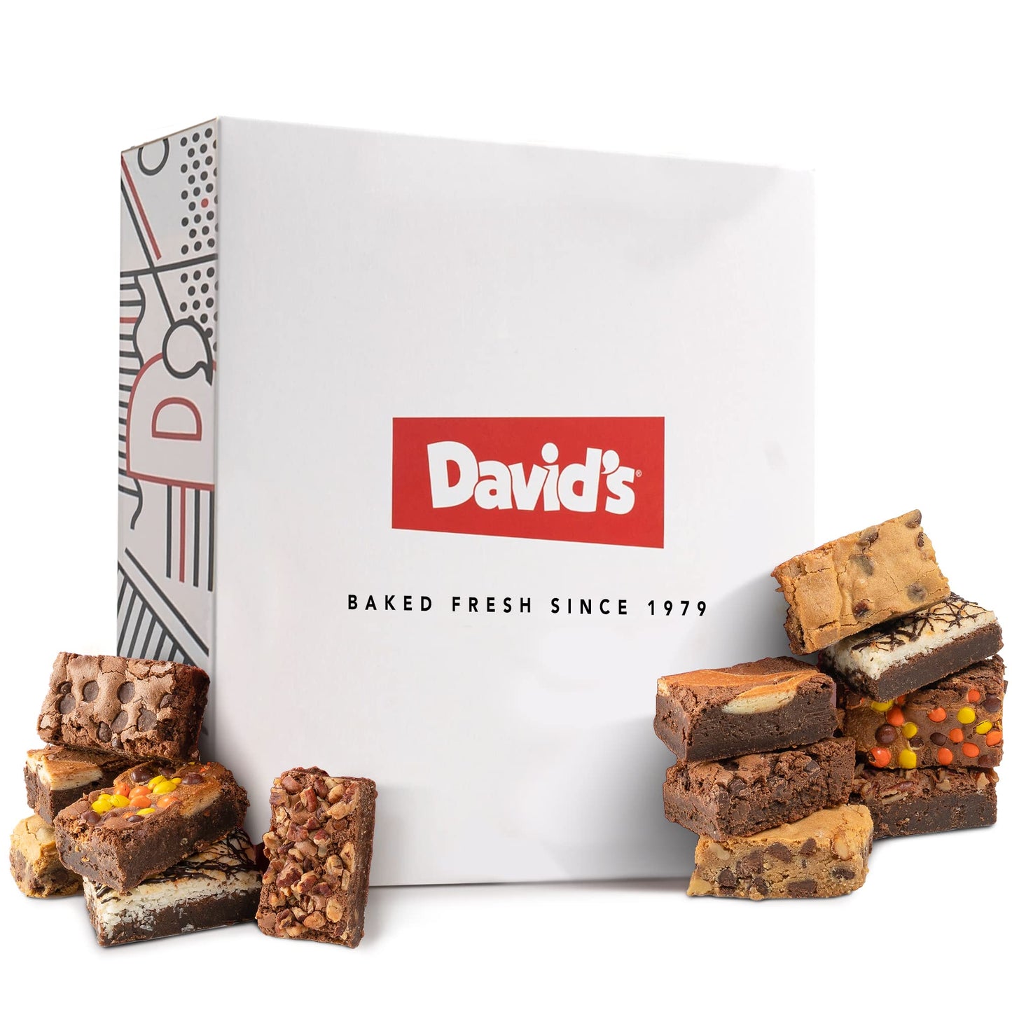 Davids Cookies Assorted Brownies in Carton Box | Enjoy Our Delicious Great for Sharing Freshly-Baked Assorted Brownie Snacks While Bonding With Friends And Family - Single Pack