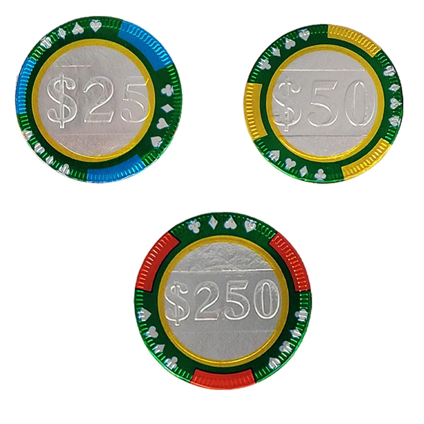 Fruidles card-style card-style Chips - Belgian Milk Chocolate Coins, Kosher Certified, Non-GMO, 25-Pack