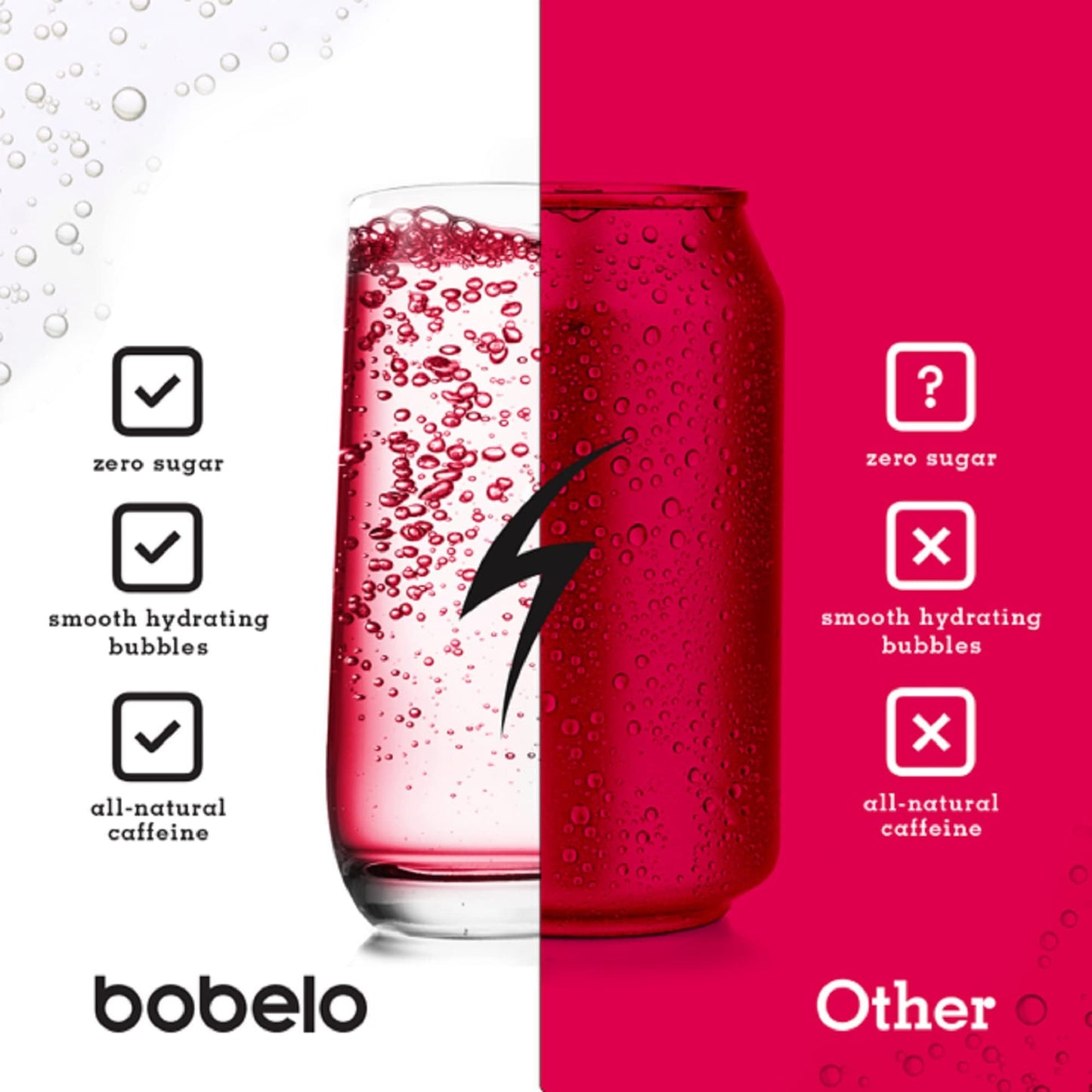 Bobelo Black Cherry Cream Energy Drink Powder, Sugar Free, Electrolytes, 15 Count, 0.3 Ounce (Pack of 15)