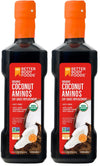 BetterBody Foods Organic Coconut Aminos, Soy Sauce Alternative, Gluten Free, Soy Free, Non-GMO, Kosher, 16.9 Ounces (Pack of 2)