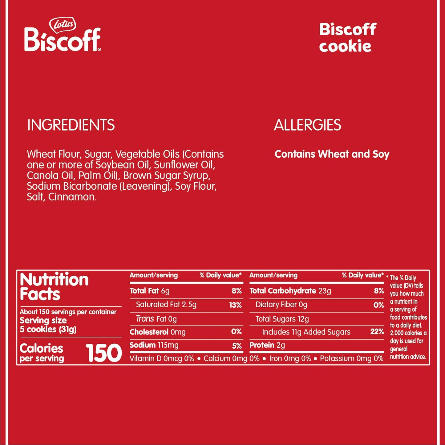 Lotus Biscoff Cookies - Caramelized Biscuit Cookies - 150 Cookies Individually Wrapped - Vegan, 0.2 Ounce (Pack Of 150)