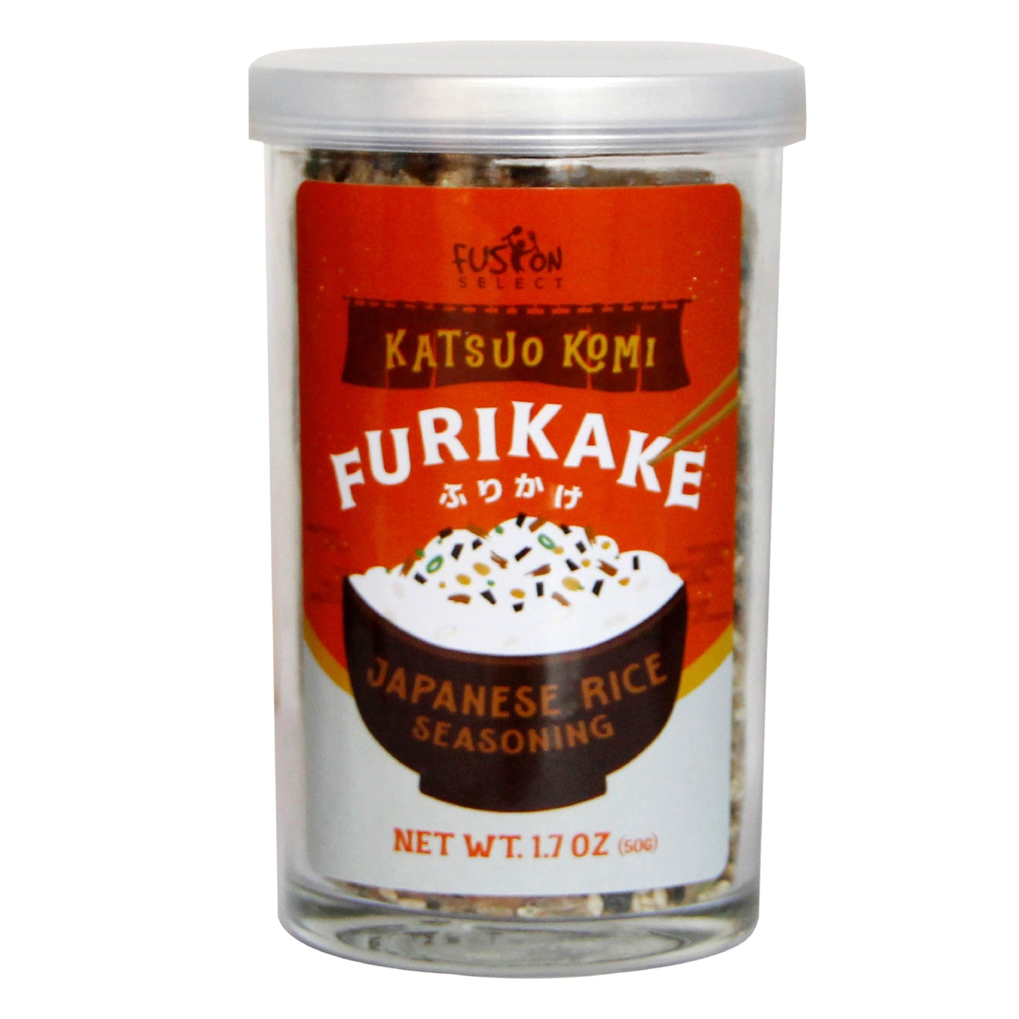 Fusion Select Furikake Rice Seasoning - Katsuo Komi Furikake Seasoning Mix With Shrimp, Bonito Flakes - Japanese Spices Topper For Noodles, Onigiri, Salad, Popcorn, Tofu, Stir Fried Vegetables - 50G