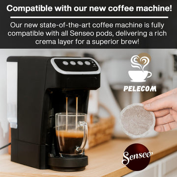 Senseo Decaf Coffee Pods, Single Serve Coffee Pods Bulk Pack, 16 Count (Pack of 5), Compostable for Hot/Iced Coffee, Model 4051959