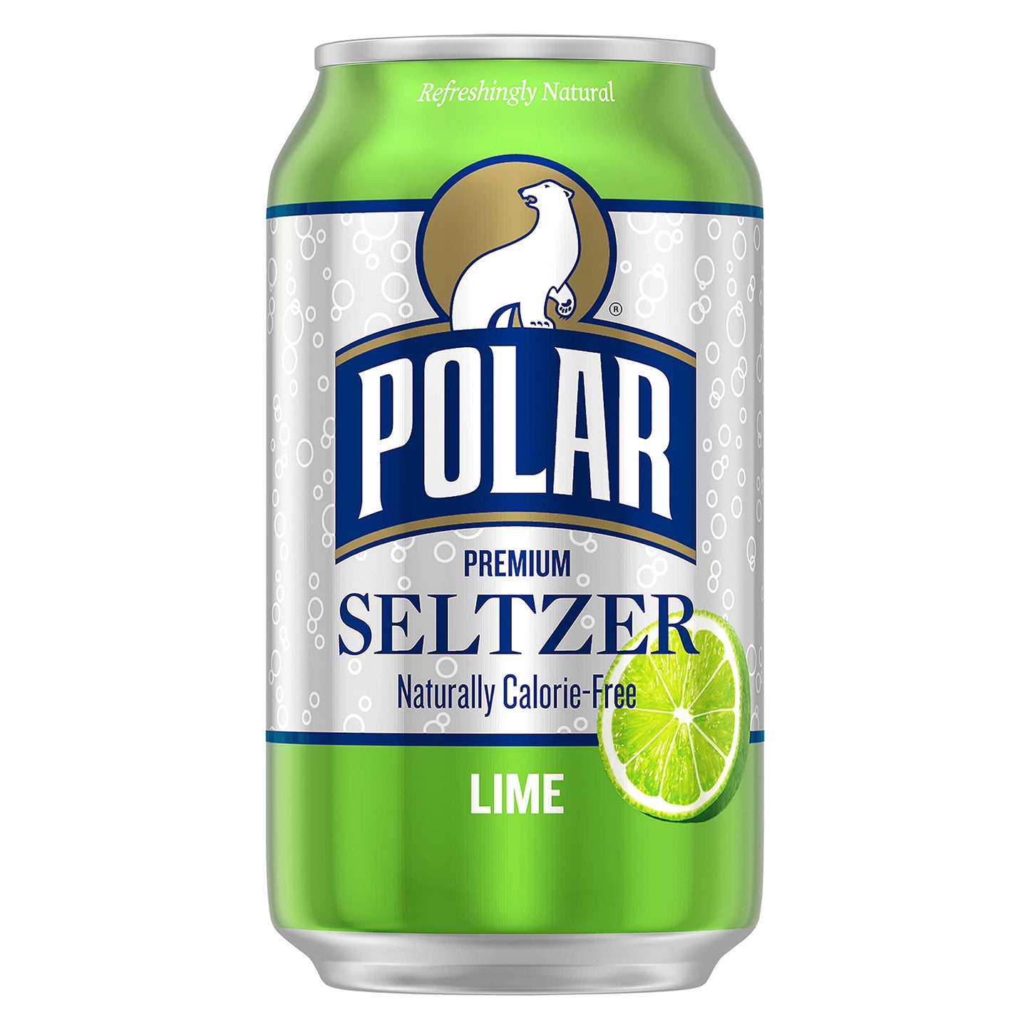 Polar Seltzer Water Lime, 12 Fl Oz Cans, 18 Pack