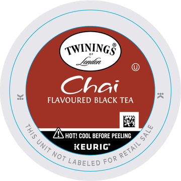 Twinings Chai Black Tea K-Cup Pods for Keurig, 12 Count (Pack of 6), Naturally Sweet, Savoury Spice Flavour, Caffeinated, Enjoy