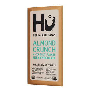 HU KITCHEN Organic Almond Crunch & Coconut Milk Chocolate Bar, 2.1 OZ