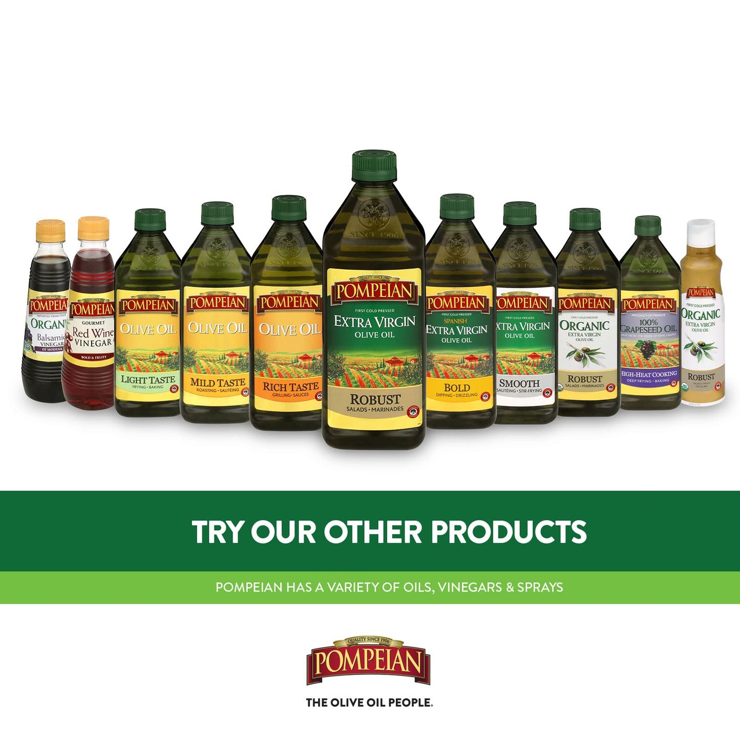 Pompeian Smooth Extra Virgin Olive Oil, First Cold Pressed, Mild and Delicate Flavor, Perfect for Sauteing & Stir-Frying, Natura