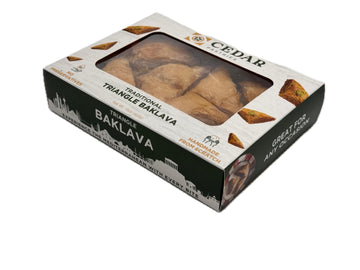 Cedar Pastries 8pc Grab N Go Traditional Triangle Baklavas - Kosher & Halal Mediterranean Dessert Treats