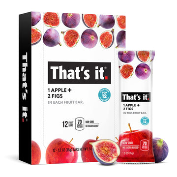 That'S It. Apple + Fig Fruit Bars 100% All Natural, No Artificial Ingredients Or Preservatives Delicious Healthy Snack For Child