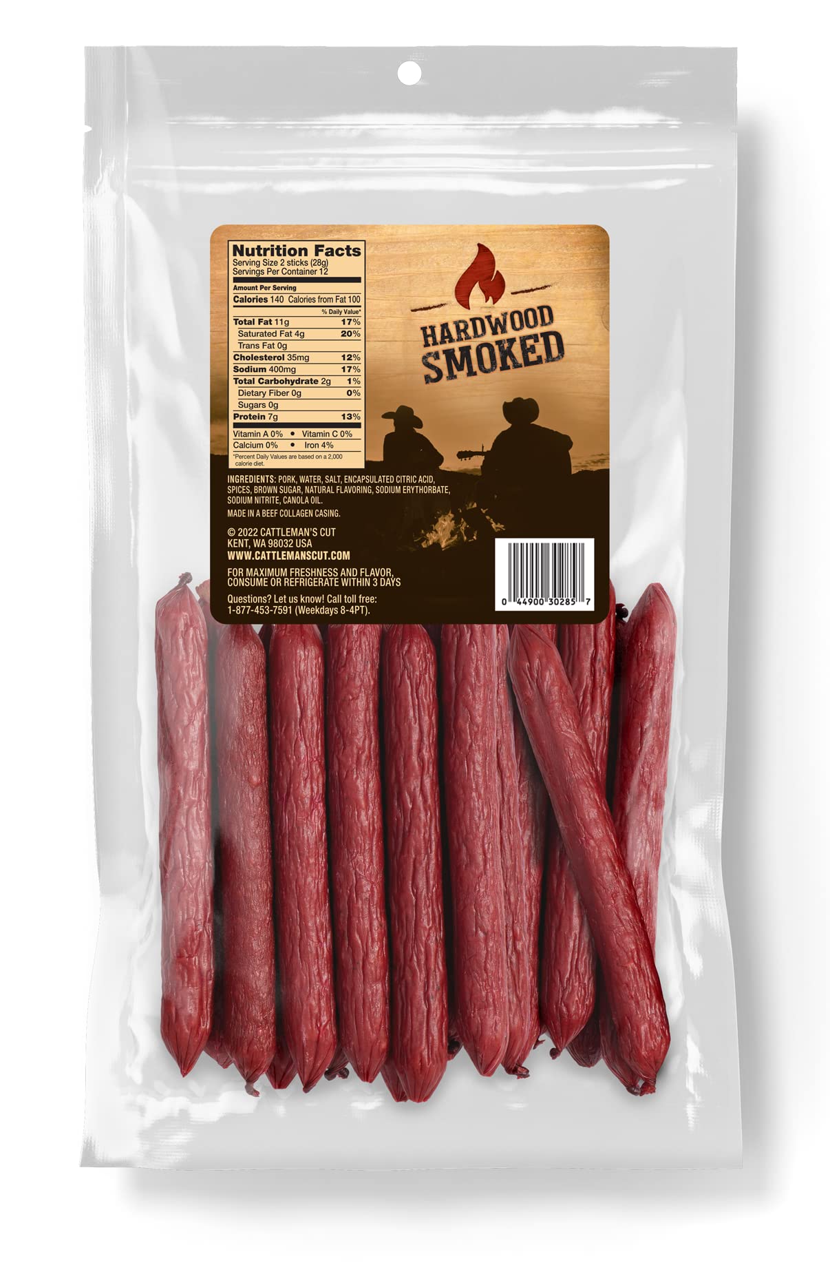 CATTLEMANS CUT Double Smoked Sausages, 12 Ounce, Pack of 1, Model 53424