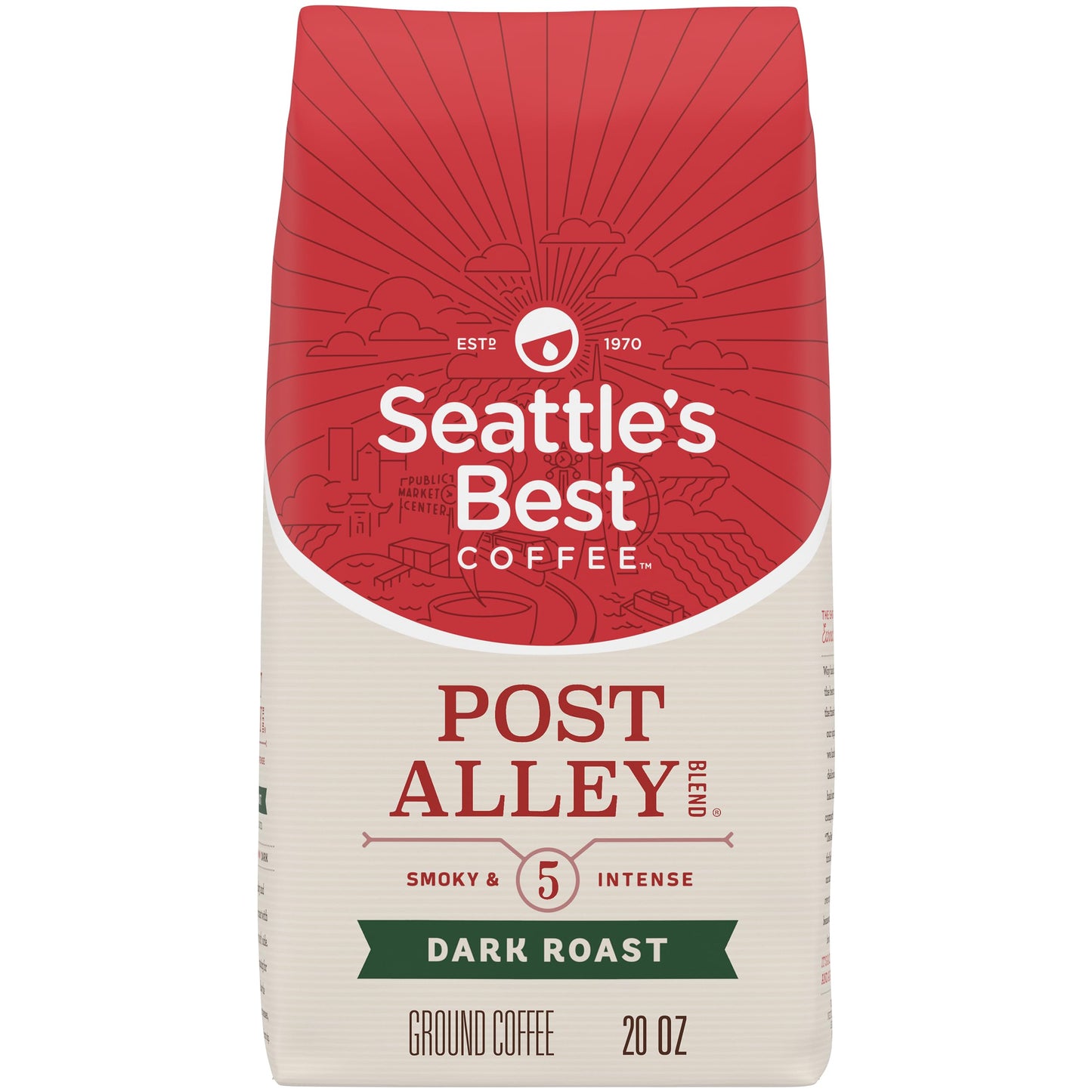 Seattle’S Best Coffee, Dark Roast Ground Coffee, Post Alley, 100% Arabica, 1 Bag (20 Oz)