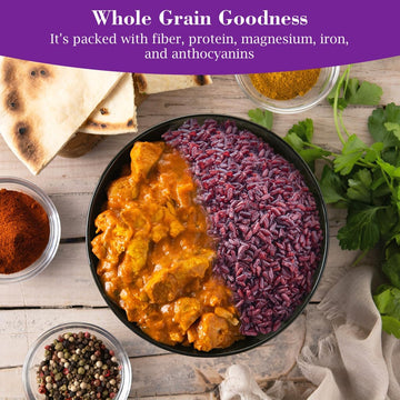 Fusion Select 5 Lb Riceberry Rice - Nutrient-Dense Purple Whole Grain Rice Rich In Fiber & Anthocyanins - Subtly Sweet, Nutty &