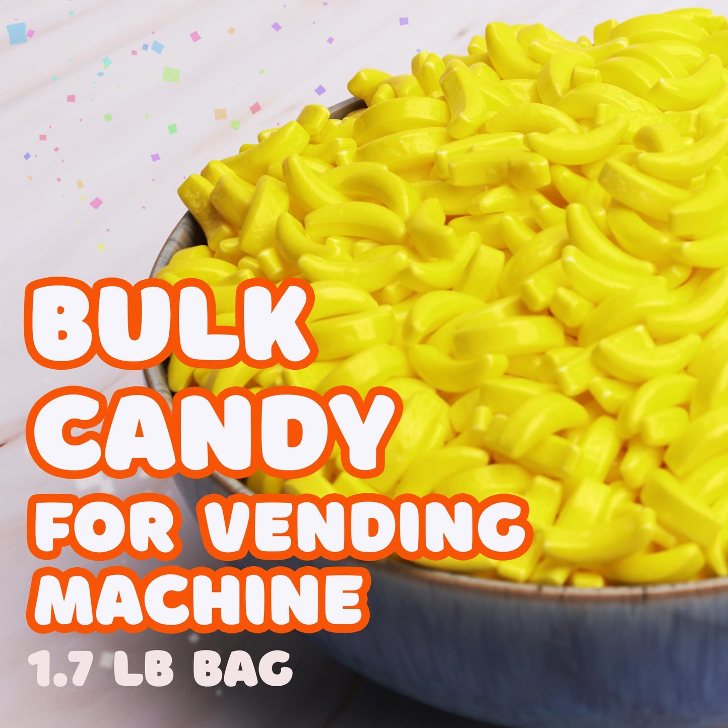 Bananas Runts Candy - 1200 Psc 1.7 Lb Hard Candy Bulk Gumball Machine Refills - Banana Candy For Cake Decorations Goody Bags Par