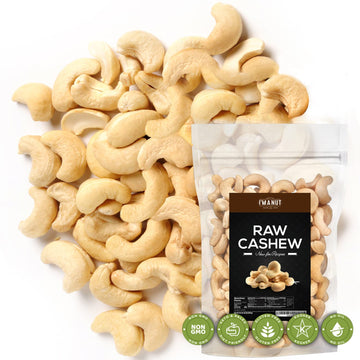 Raw Whole Unsalted Cashews 32 Oz (2 Lb) 100% Natural | No Chemicals | Batch Tested Gluten & Peanut Free | Non-Gmo | Keto And Pal